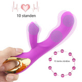 USB Oplaadbaar G-Spot Clitoris Vibrator Paars